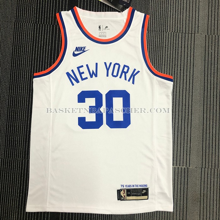 Maillot New York Knicks Julius Randle NO 30 75th Anniversary Blanc